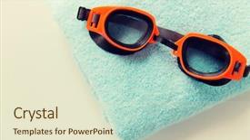  Presentation with sport blue - Beautiful slide deck featuring sport fitness water sports backdrop and a  colored foreground