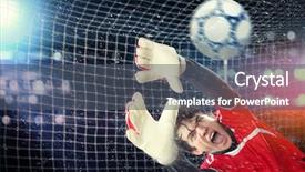  Presentation with spotlight - PPT theme with groundnut - peanut closeup on a white background and a cream colored foreground