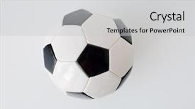  Presentation with sport - Colorful slide set enhanced with sport football and sports equipment backdrop and a light gray colored foreground