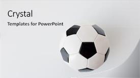  Presentation with football - Cool new PPT theme with sport football and sports equipment backdrop and a white colored foreground