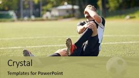  Presentation with soccer injury - Audience pleasing slide deck consisting of sport football training sports injury backdrop and a yellow colored foreground