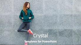  Presentation with exercise sport - Amazing theme having sport girl in fashion sports backdrop and a gray colored foreground