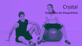  Presentation with duo - Cool new presentation design with sport gym club duo backdrop and a  colored foreground