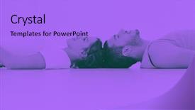  Presentation with duo - Presentation enhanced with sport gym club duo background and a  colored foreground