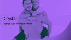  Presentation with duo - Colorful PPT theme enhanced with sport gym club duo backdrop and a  colored foreground