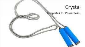  Presentation with rope - Audience pleasing slide deck consisting of sport heart - skipping rope isolated on white backdrop and a white colored foreground