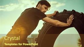  Presentation with hobbies - PPT layouts consisting of sport-hobbies-an-active-man background and a tawny brown colored foreground