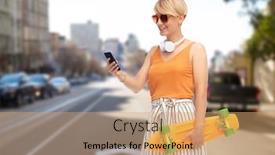  Presentation with san francisco - Theme featuring sport-leisure-and-skateboarding-concept background and a coral colored foreground