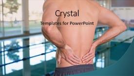  Presentation with swimmer - Amazing presentation design having sport massage - close up mid section backdrop and a coral colored foreground