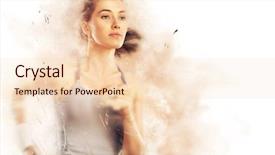  Presentation with handicap sport - PPT theme enhanced with sport on the sunset background background and a lemonade colored foreground