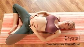  Presentation with woman sport - Slides having sport-pregnancy-and-people-concept background and a red colored foreground