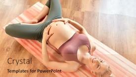  Presentation with woman sport - Cool new PPT layouts with sport-pregnancy-and-people-concept backdrop and a coral colored foreground