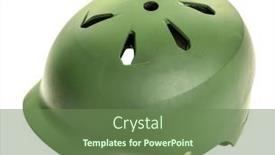  Presentation with sport - PPT layouts enhanced with sport-protective-helmet-isolated background and a tawny brown colored foreground