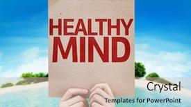  Presentation with psychology mind - Audience pleasing slide deck consisting of sport psychology - healthy mind card backdrop and a soft green colored foreground