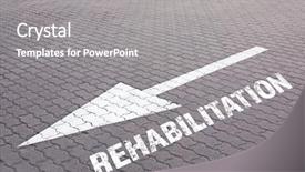  Presentation with pavement - Cool new PPT layouts with sport psychology - recovery concept arrow pointing way backdrop and a gray colored foreground