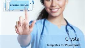  Presentation with recovery - Slide deck having sport psychology - recovery concept doctor pointing background and a light blue colored foreground