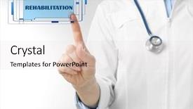  Presentation with facts and myths concept word - PPT theme having sport psychology - recovery concept doctor pointing background and a sky blue colored foreground