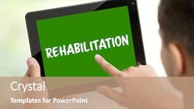  Presentation with sport psychology - Cool new PPT theme with sport psychology - recovery concept man using tablet backdrop and a coral colored foreground