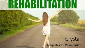  Presentation with walking - Cool new PPT theme with sport psychology - recovery concept woman walking backdrop and a coral colored foreground