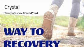  Presentation with sport psychology - PPT theme with sport psychology - rehabilitation concept woman walking background and a white colored foreground