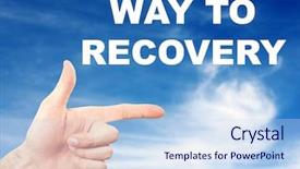  Presentation with rehabilitation - Beautiful slides featuring sport psychology - rehabilitation concept young man pointing backdrop and a light blue colored foreground