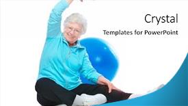  Presentation with health hope healing - PPT theme enhanced with men feet in sneakers with untied lace background and a coral colored foreground