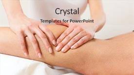  Presentation with lymphatic - Beautiful theme featuring sport rehabilitation - patient at the physiotherapy gets backdrop and a lemonade colored foreground