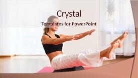  Presentation with physiotherapy - Presentation theme enhanced with sport rehabilitation - patient uses a ball background and a lemonade colored foreground