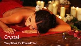  Presentation with massage therapy - Presentation theme having sport rest in an elite background and a tawny brown colored foreground