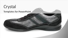  Presentation with shoe - Slide set with sport shoe isolated on the white background background and a white colored foreground