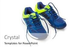  Presentation with shoes - Presentation design featuring sport-shoes-isolated-on-white background and a white colored foreground