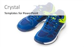 Presentation with sport - Amazing slides having sport-shoes-isolated-on-white backdrop and a white colored foreground