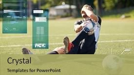  Presentation with sport injury - Audience pleasing presentation theme consisting of sport sports injury and people backdrop and a yellow colored foreground