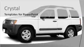  Presentation with utility - Beautiful presentation theme featuring sport-utility-vehicle backdrop and a light gray colored foreground