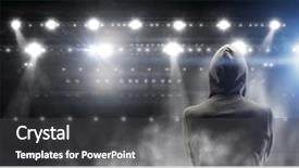  Presentation with youth crime - PPT layouts featuring youth crime - silhouette of man in hoody background and a dark gray colored foreground