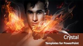  Presentation with boxing - Cool new theme with man going in for boxing backdrop and a tawny brown colored foreground