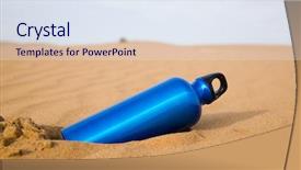  Presentation with sport blue - Presentation having blue sport water bottle background and a sky blue colored foreground