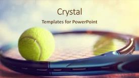  Presentation with tennis - Presentation having sporting clays - tennis ball resting on top background and a cream colored foreground