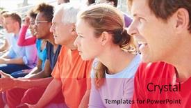  Presentation with operations trucking performance title - PPT layouts enhanced with sporting events - audience watching outdoor concert performance background and a  colored foreground