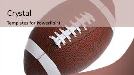  Presentation with football afl - Cool new slide deck with sporting goods - football backdrop and a coral colored foreground