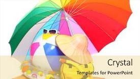  Presentation with happy birthday frame holiday - Cool new PPT theme with sporting goods - necessary articles for happy holidays backdrop and a yellow colored foreground