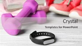  Presentation with pulse - Cool new presentation with sportive equipment on light backdrop and a  colored foreground