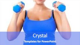  Presentation with female sport - Slide set consisting of expectant female healthy pregnancy background and a cobalt blue colored foreground