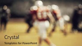  Presentation with football game security - Beautiful theme featuring college sports - american football game backdrop and a yellow colored foreground