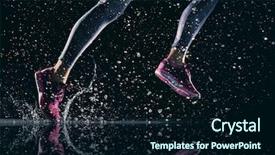  Presentation with athletes - Presentation design having sports - athletes foot close-up healthy lifestyle background and a wine colored foreground