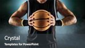  Presentation with black hands - Slide set having basketball ball in a male background and a dark gray colored foreground