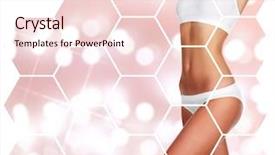  Presentation with women body - Slide set with women s sports - beautiful woman's body background and a lemonade colored foreground