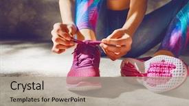  Presentation with exercise sport - Slide deck consisting of sports - fitness athletes foot close-up healthy background and a light gray colored foreground