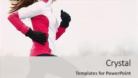  Presentation with workout - Theme consisting of sports - winter running athlete woman background and a light gray colored foreground