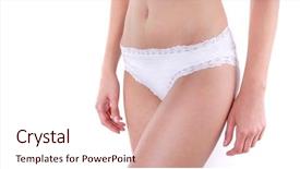  Presentation with women body - Slides featuring woman body women's panties background and a lemonade colored foreground